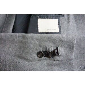 Band of Outsiders Gray Glenplaid Wool Handmade 2 Pc Suit Jacket Pants Sz 32S